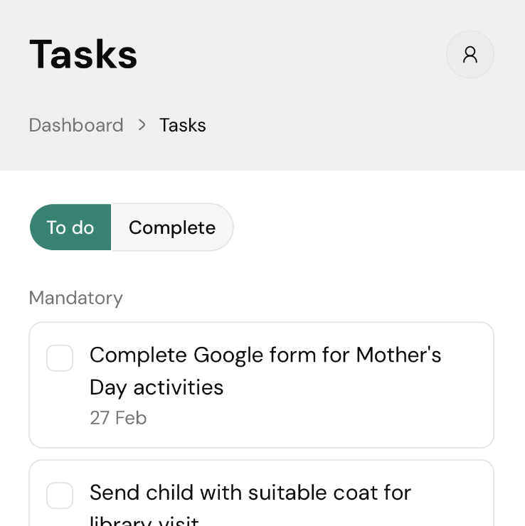 Tasks and events extracted by Remi